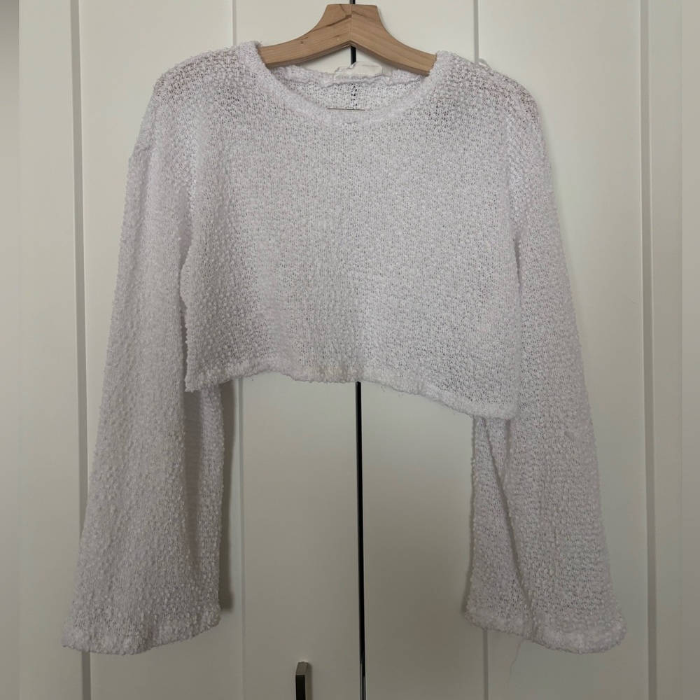 Urban Outfitters Sheer Bell Sleeve Top
